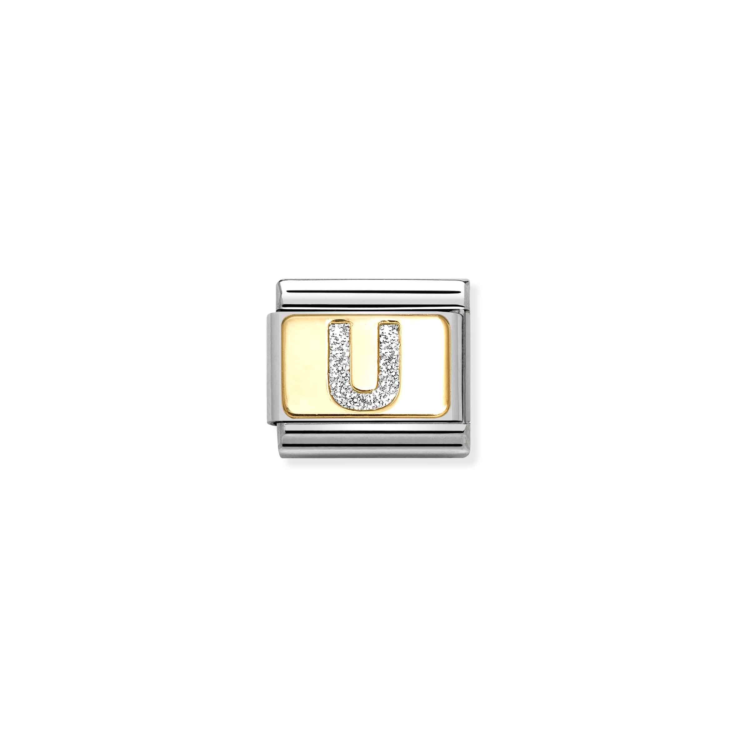 Nomination Composable Classic Glitter Letter 'U' Charm