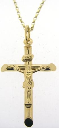 9ct Yellow Gold Crucifix Pendant