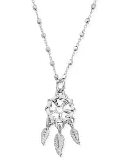 Sterling Silver Cube Chain Dream Catcher Necklace