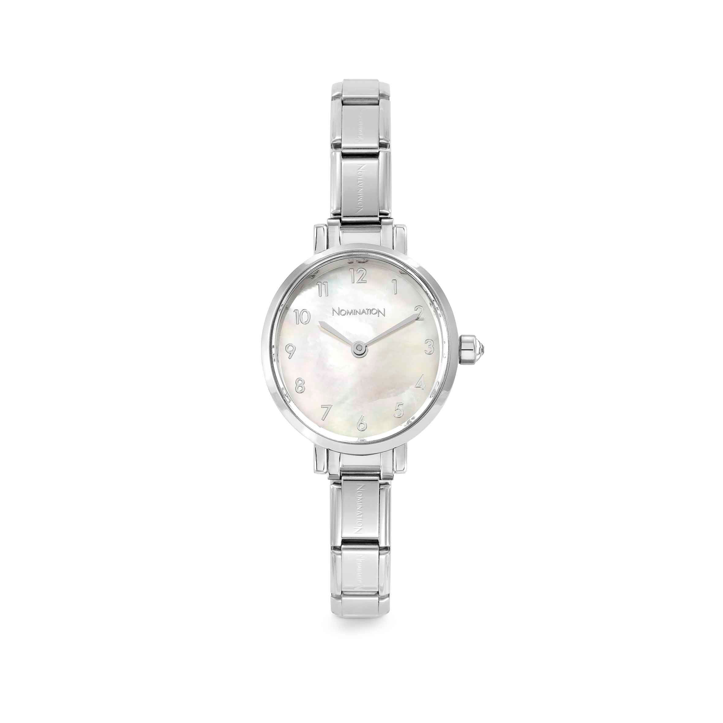 Nomination Paris Oval Mother of Pearl Dial Steel Watch