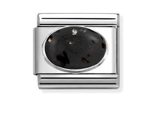 Nomination Composable Classic Matt Lava Hard Stone Charm - Stainless Steel & Sterling Silver