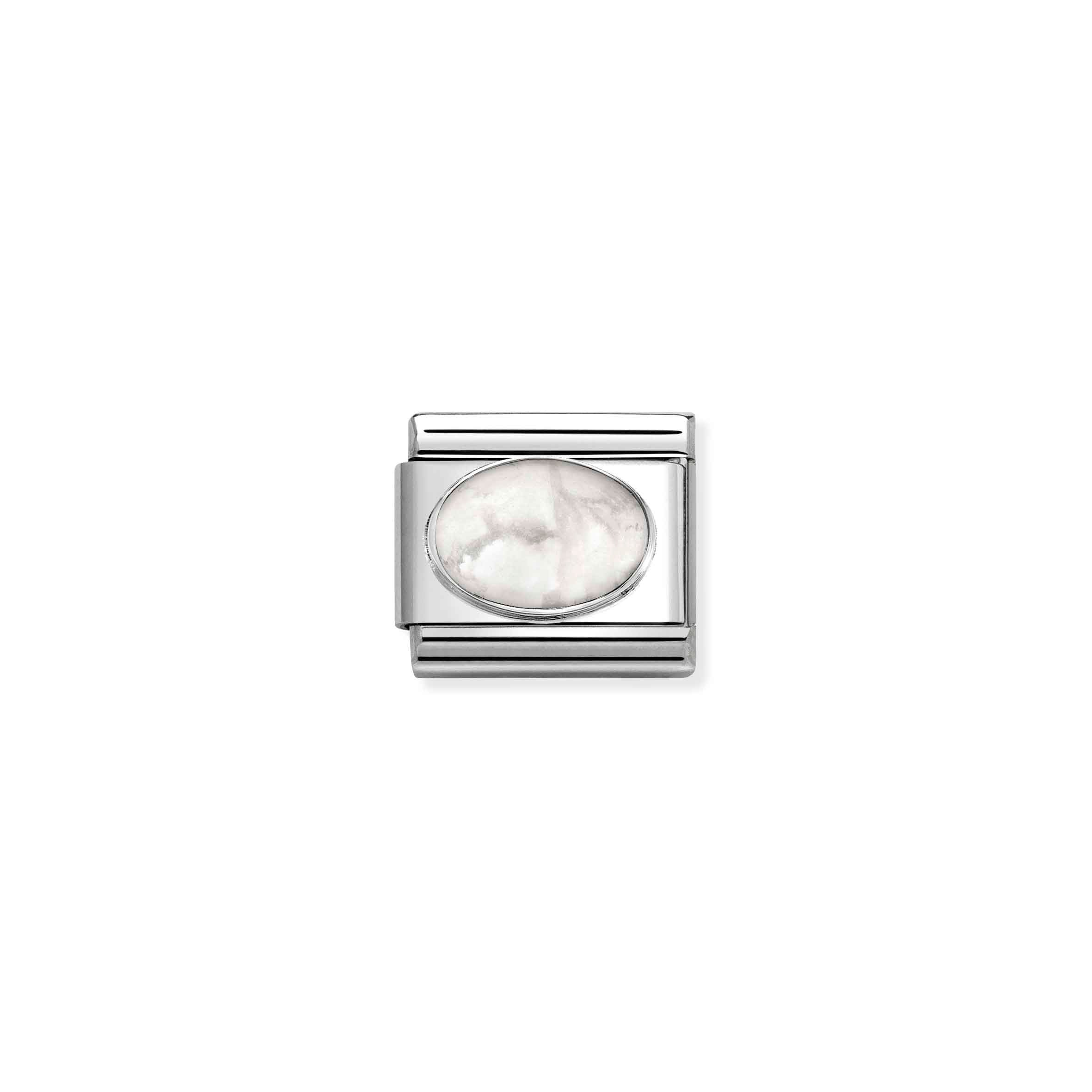 Nomination Composable Classic Matt Howlite Hard Stone Charm - Stainless Steel & Sterling Silver