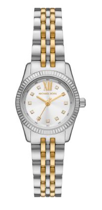 Michael Kors Womens Lexington Two Tone Silver 26mm Watch