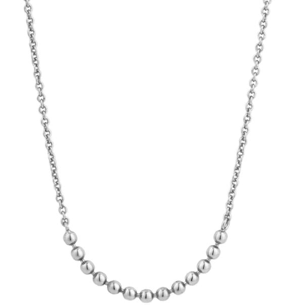 Ania Haie Silver and Yellow Modern Multiple Balls Necklace 38-43cm