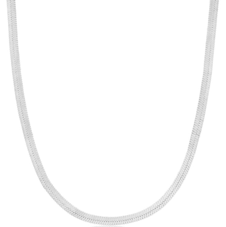 Ania Haie Silver Flat Snake Chain Necklace