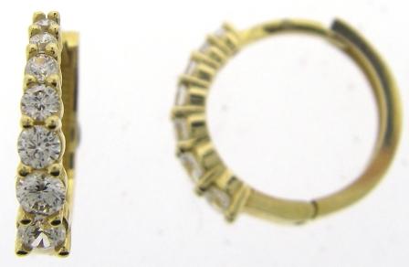 9ct Yellow Gold Twist Oval Hoop Earrings