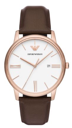 Emporio Armani Ladies Gianni T-Bar White Watch Bracelet Watch