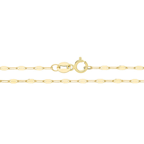 9ct Yellow Gold Disc Link Chain Charm