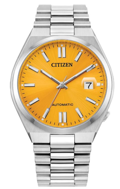 Citizen Mens Automatic Tsuyosa Yellow Dial Watch