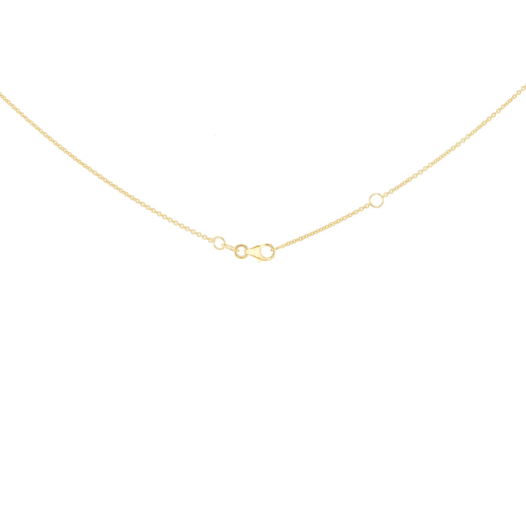 9ct Yellow Gold Cubic Zirconia Cross Pendant Necklace