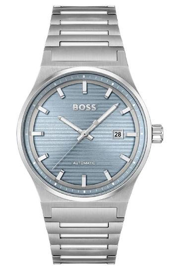 BOSS Mens Candor Automatic Blue 41 mm Watch Bracelet