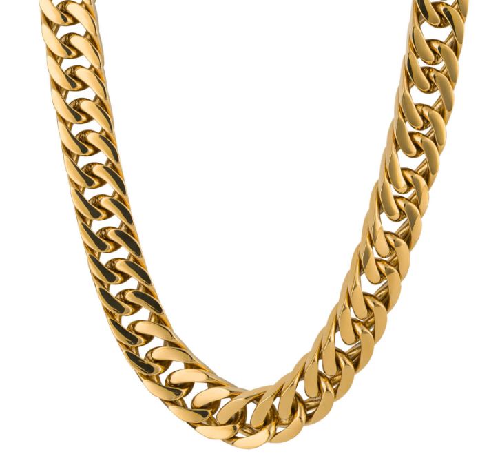 Fred Bennett Heavyweight Yellow Gold Plated Curb Chain Necklace