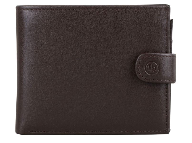 Fred Bennett Mens Brown Leather Bi-Fold Wallet with Coin Purse