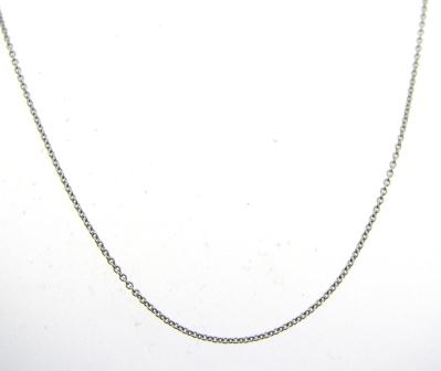 14ct White Gold Fine Cable Chain