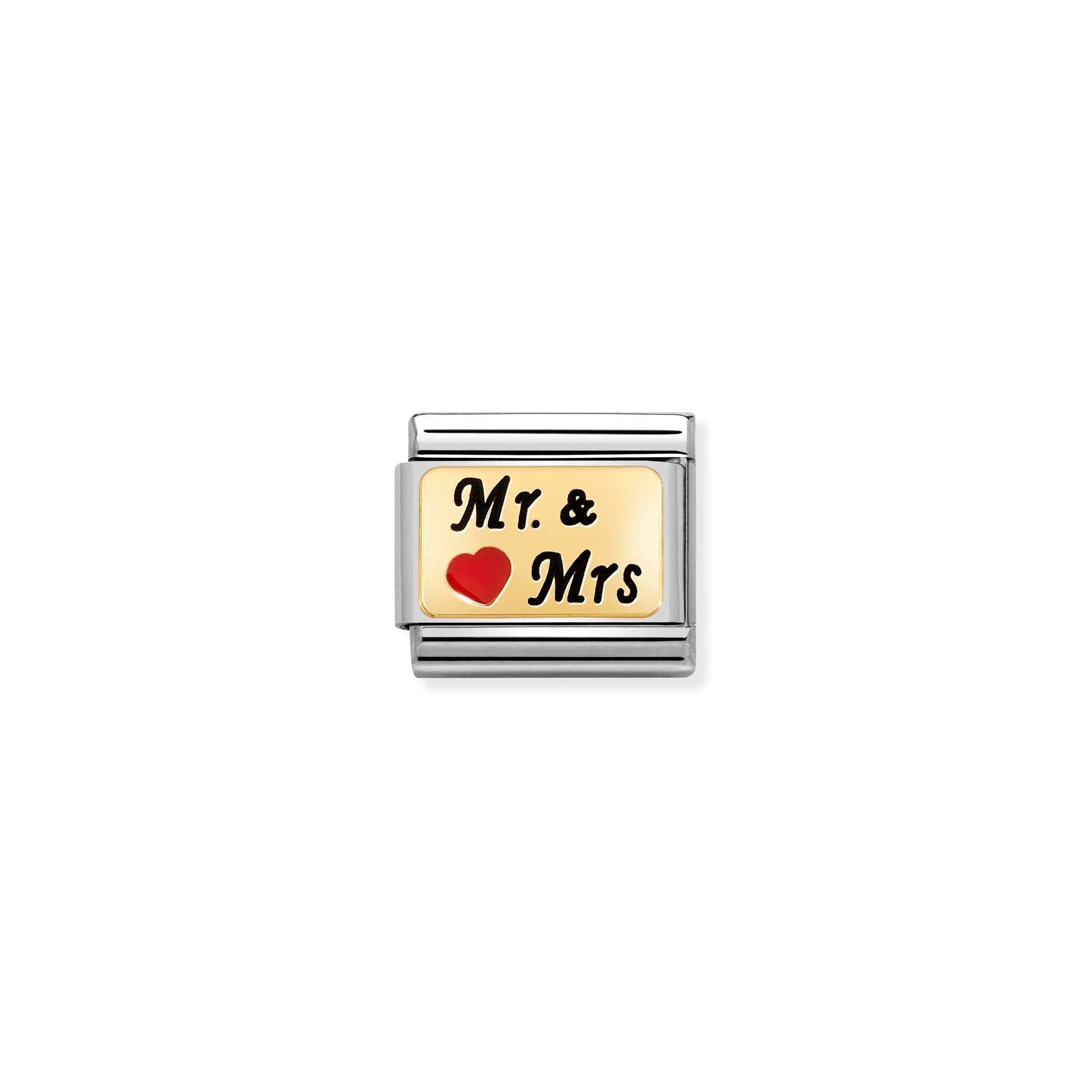 Nomination Composable Classic 'Mr & Mrs Heart' Link