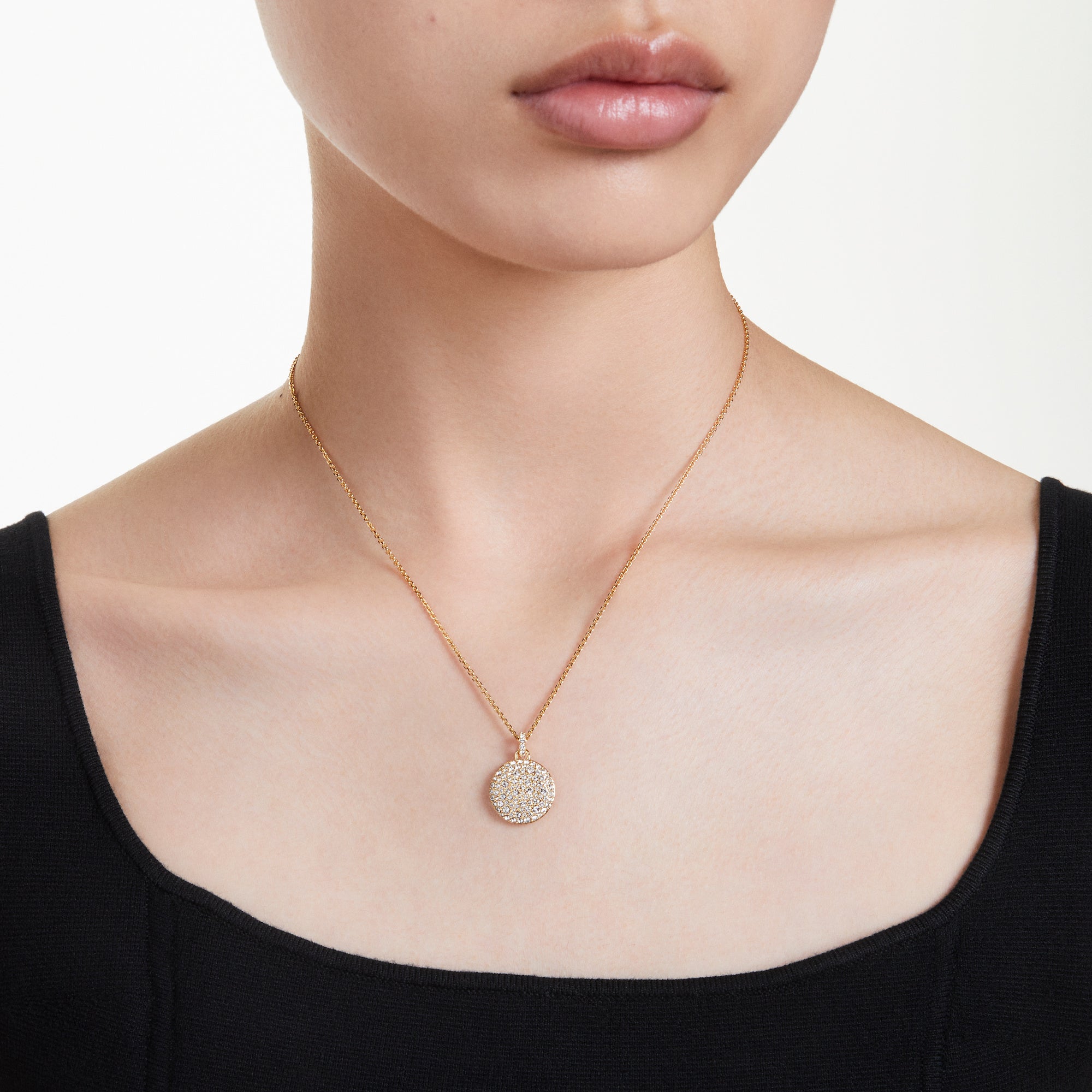 Swarovski Sublima Pendant - Gold Tone-Plated - White Crystals