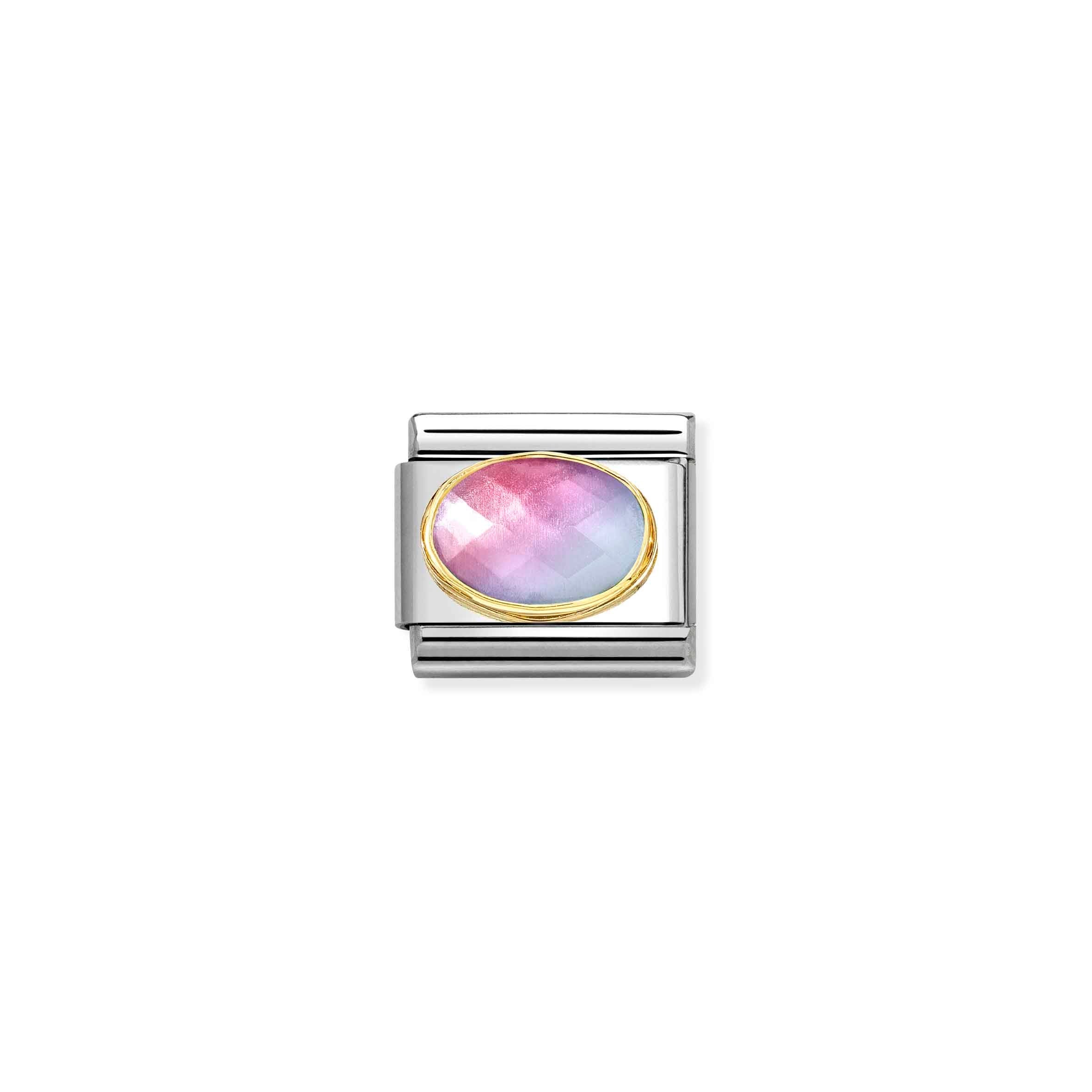Nomination Composable Classic Light Blue Rose Faceted Link