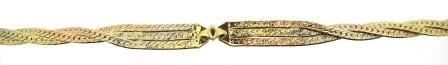 Vintage 18ct Yellow, White And Rose Gold S/Link Plait Bracelet 7.75'