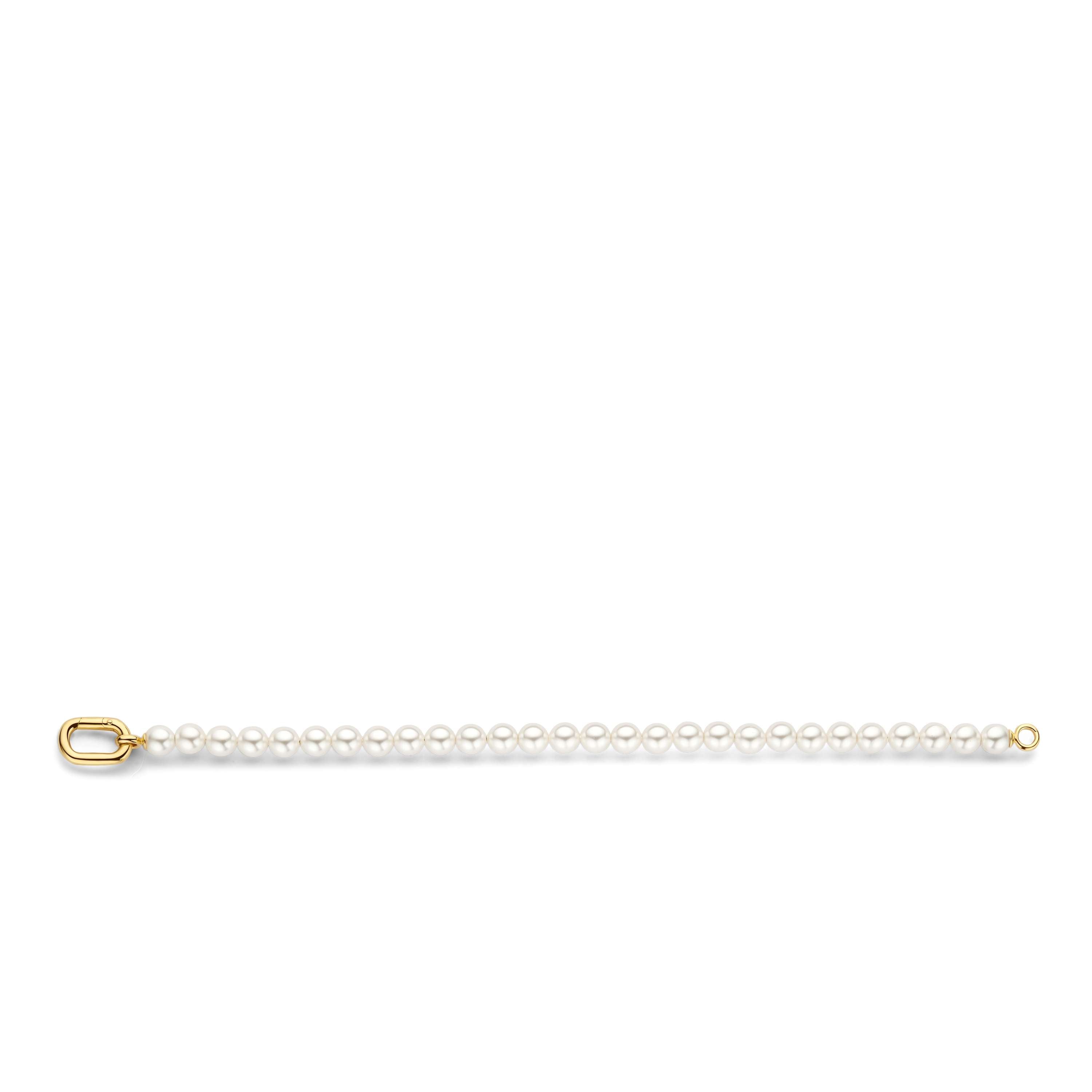 Ti Sento Synthetic Pearl Bracelet With Stainless Steel Gold Plated Clasp