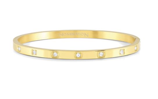 Nomination Pretty Bangles Yellow Gold Plated Cubic Zirconia Bangle