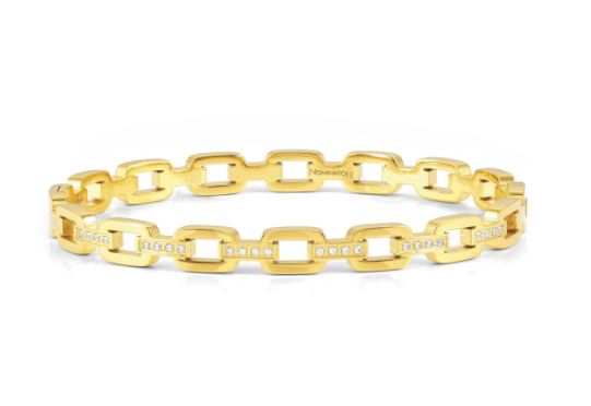 Nomination Pretty Bangles Yellow Gold Plated CZ Chain Link Bangle