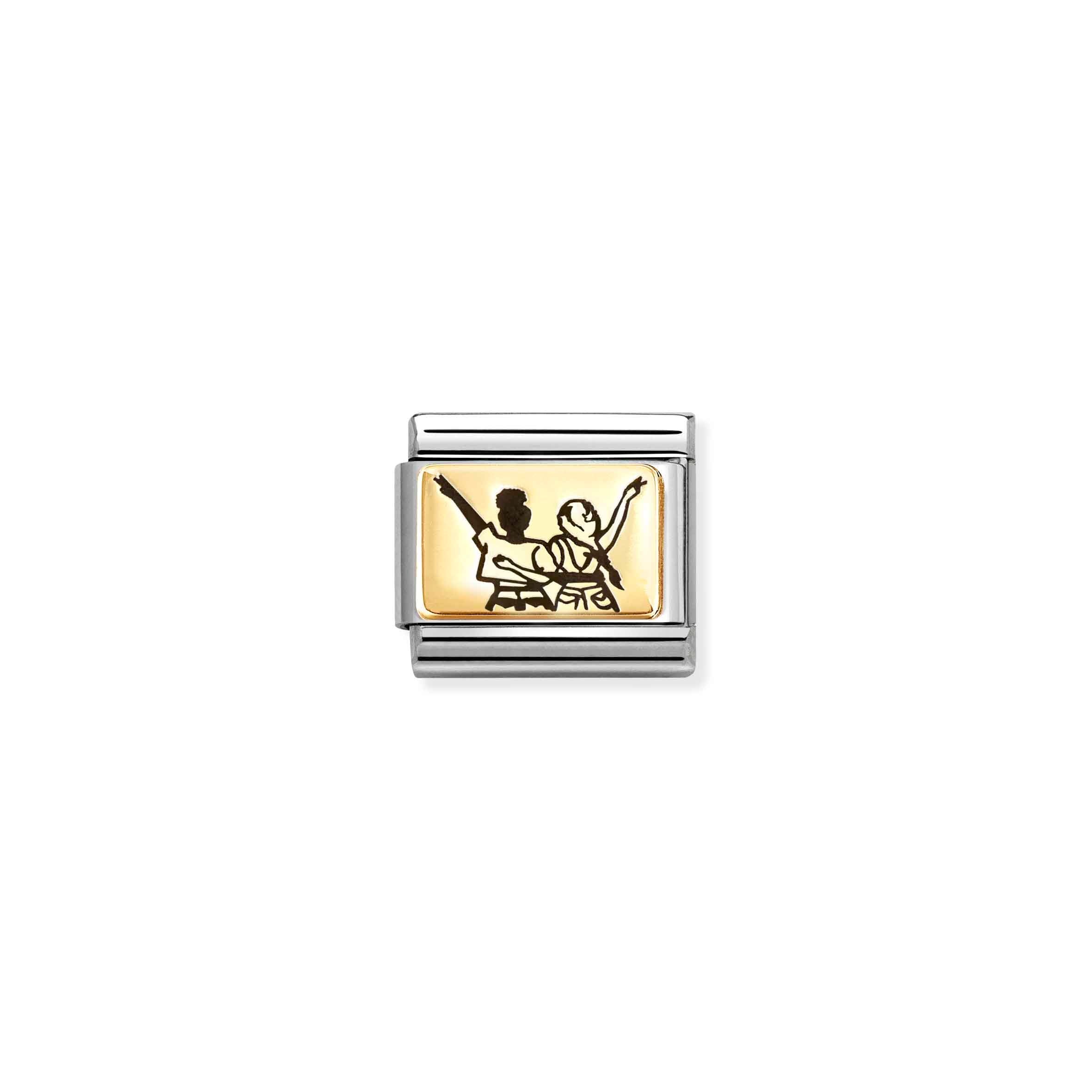 Nomination Composable Classic 'Friends' Yellow Gold Plate Charm