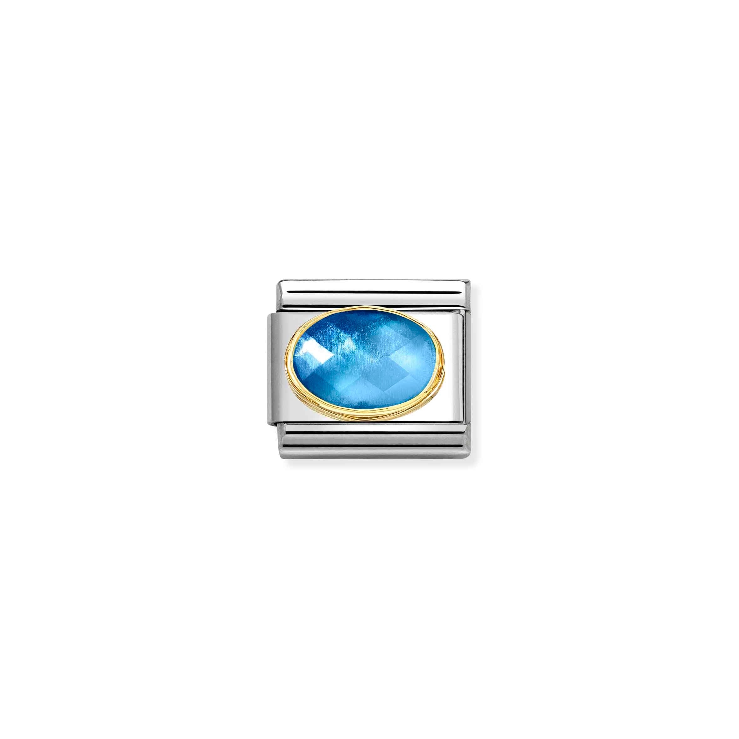 Nomination Composable Classic Blue Faceted Stones Link