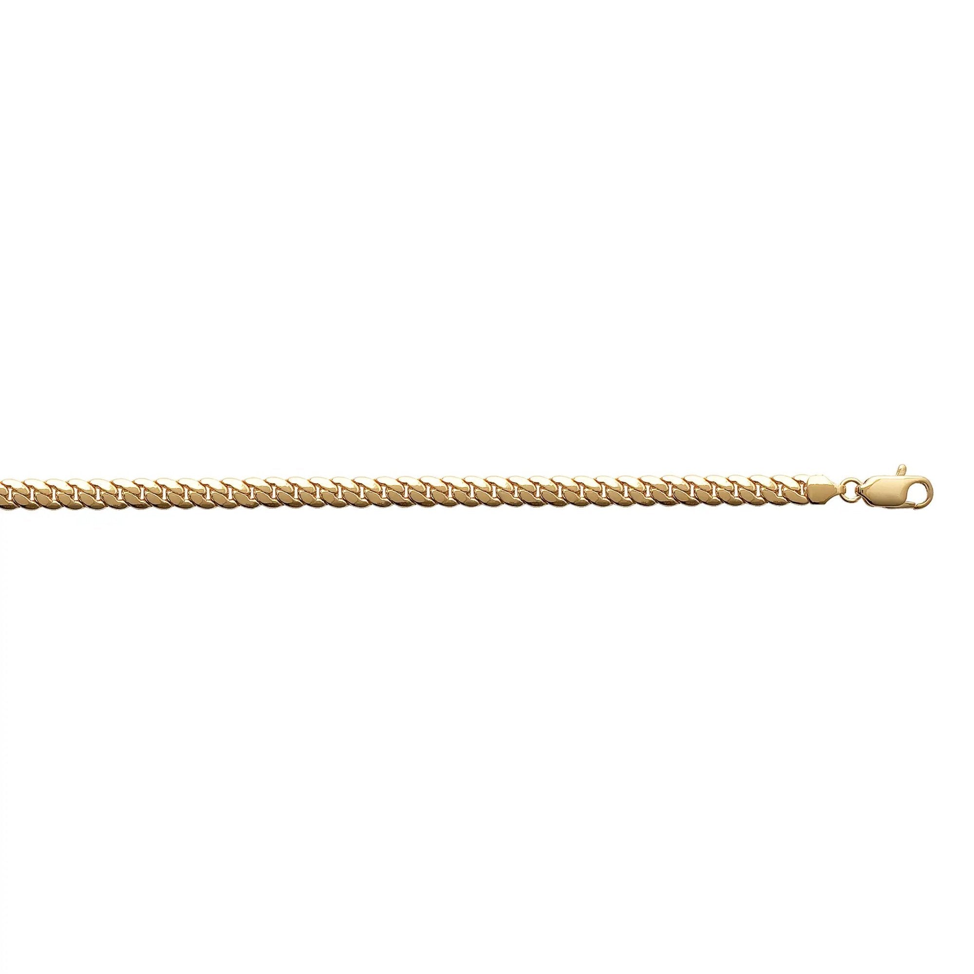 Burren - Reach Out To Me, Yellow Gold Tight Link Chain Bracelet 19cm
