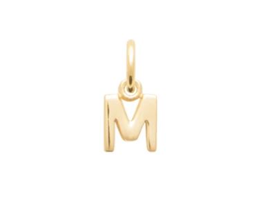 Burren - Only Me,Yellow Gold Plated Initial M Pendant 38cm