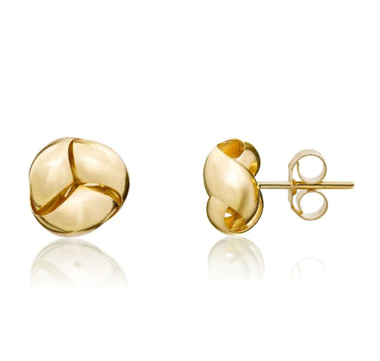 9ct Yellow Gold Double Circle Stud Earrings
