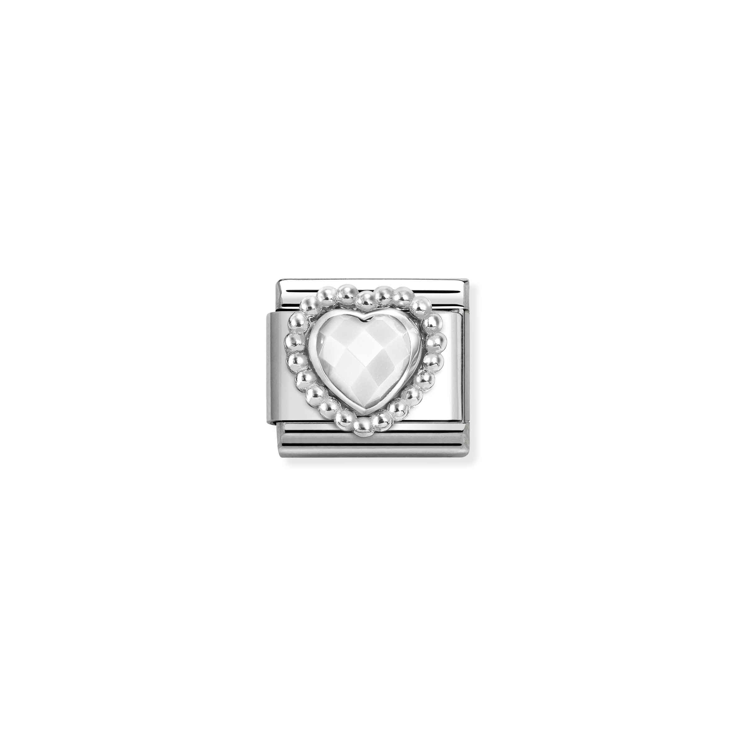 Nomination Composable Classic White Opal Heart Link