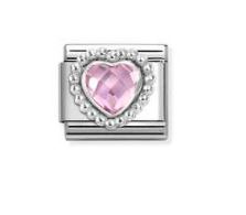 Fctd Pink Heart - SS/ Beaded
