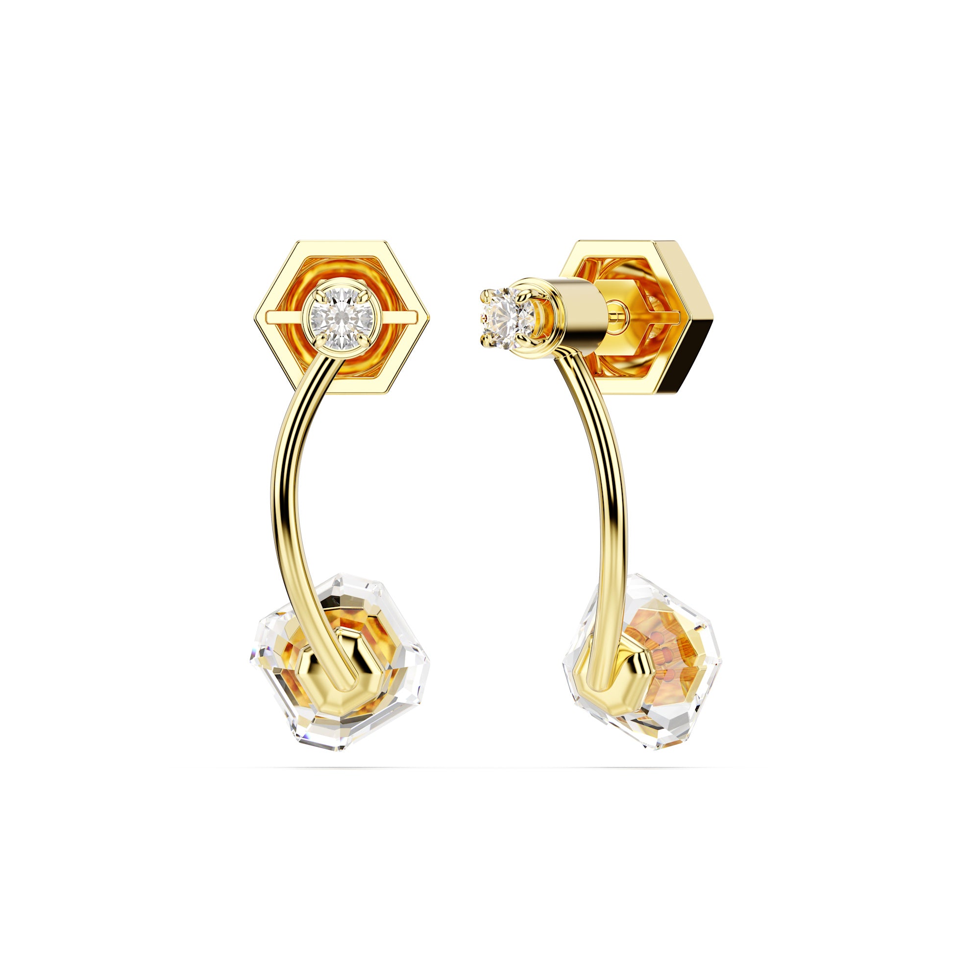 Swarovski Lumina Jacket Ergs CRY/GOS Earrings