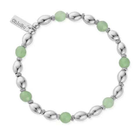 Sterling Silver Good Fortune Aventurine Bracelet