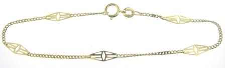 Vintage 14ct Yellow Gold Fancy Link Bracelet 7.5'