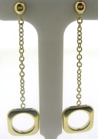 9ct Yellow Gold Pear Drop Cubic Zirconia Earrings