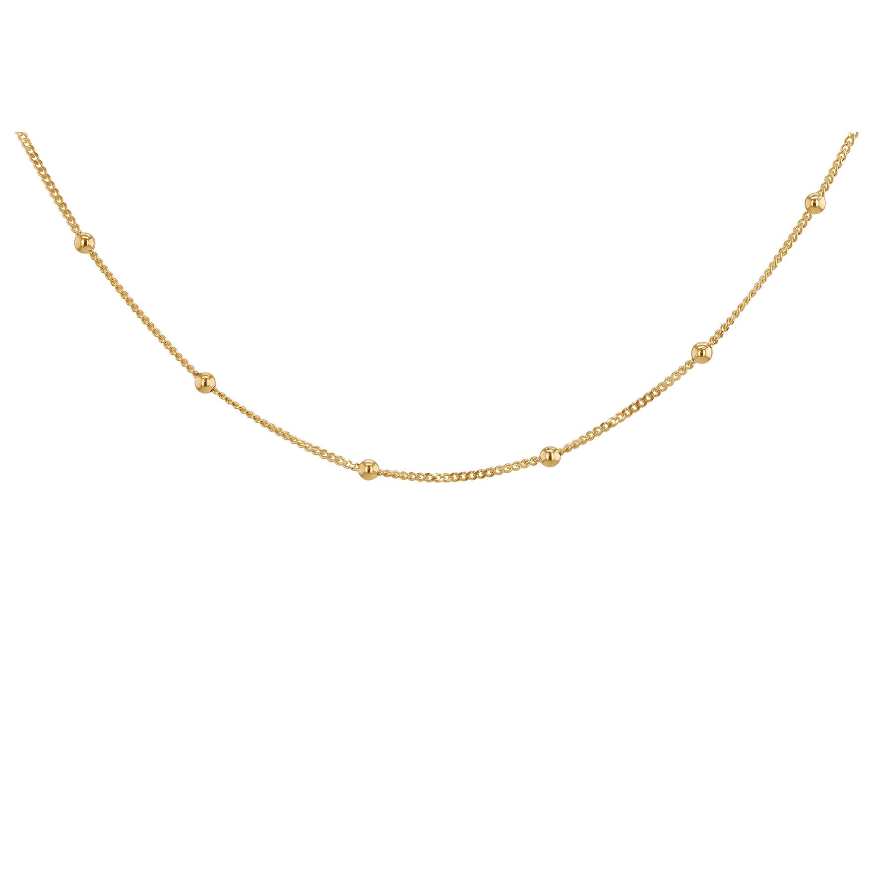 9ct Yellow Gold Curb and Ball Chain
