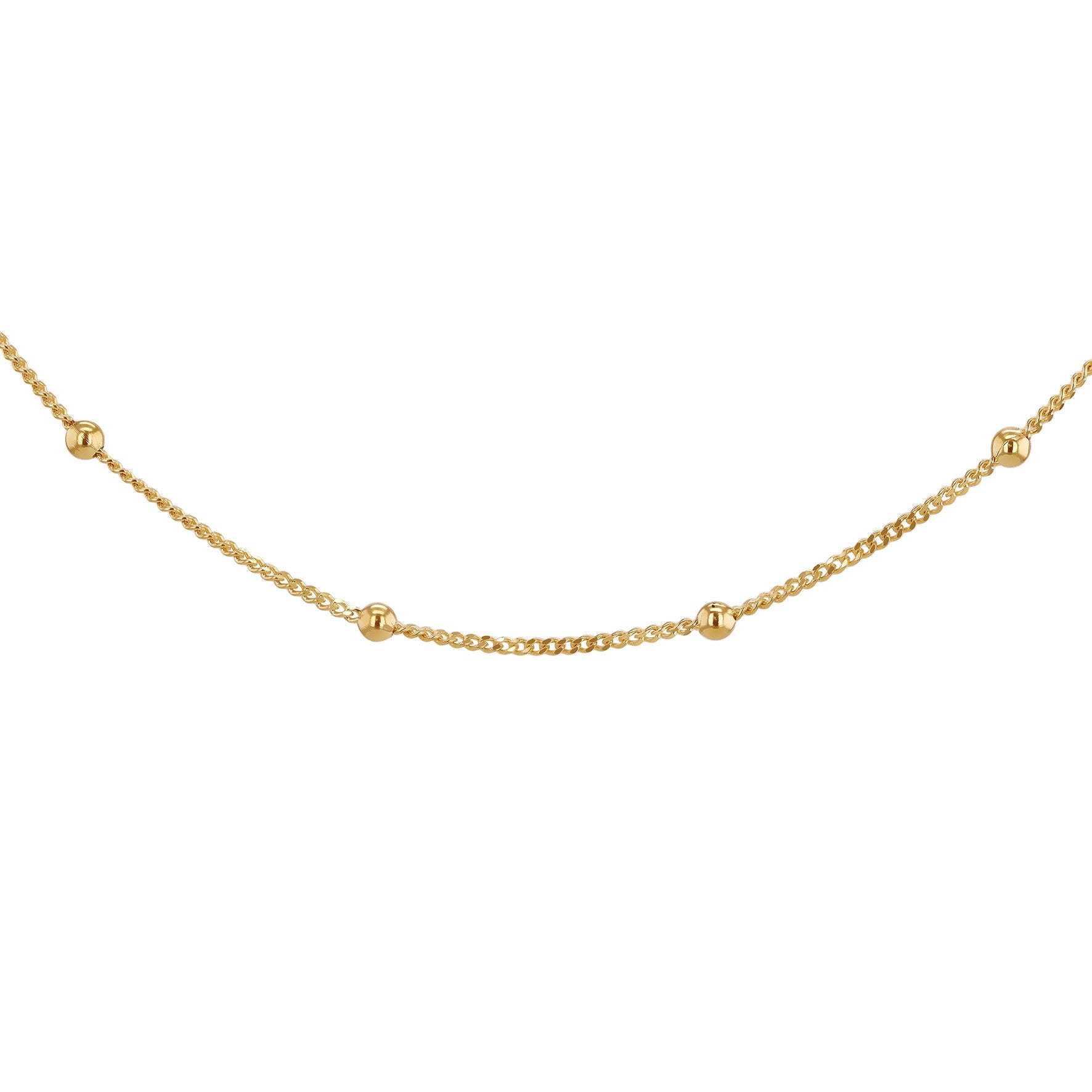 9ct Yellow Gold Curb and Ball Chain