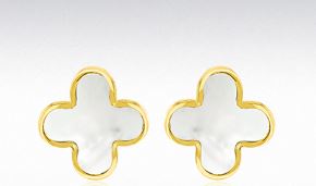 Vibrant Emerald, Ruby and Sapphire 9ct Yellow Gold Stud Earrings