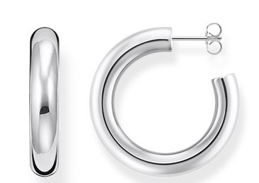 Thomas Sabo Sterling Silver Medium Chunky Hoop Earrings
