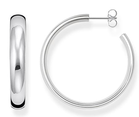 Thomas Sabo Sterling Silver Medium Chunky Hoop Earrings