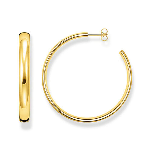 Thomas Sabo Sterling Silver Yellow Gold Plated Big Chunky Hoop Earrings