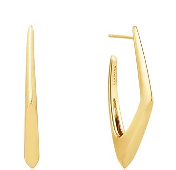 Ania Haie Silver and Yellow Gold Plated Geometric Hoop Earrings