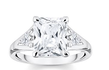 Thomas Sabo Sterling Silver Octagon Ring with Cubic Zirconia