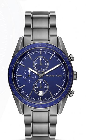 Michael Kors Mens Warren Chronograph Blue 42 mm Watch Watch