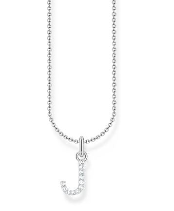 Thomas Sabo Sterling Silver Letter J Pendant with Cubic Zirconia
