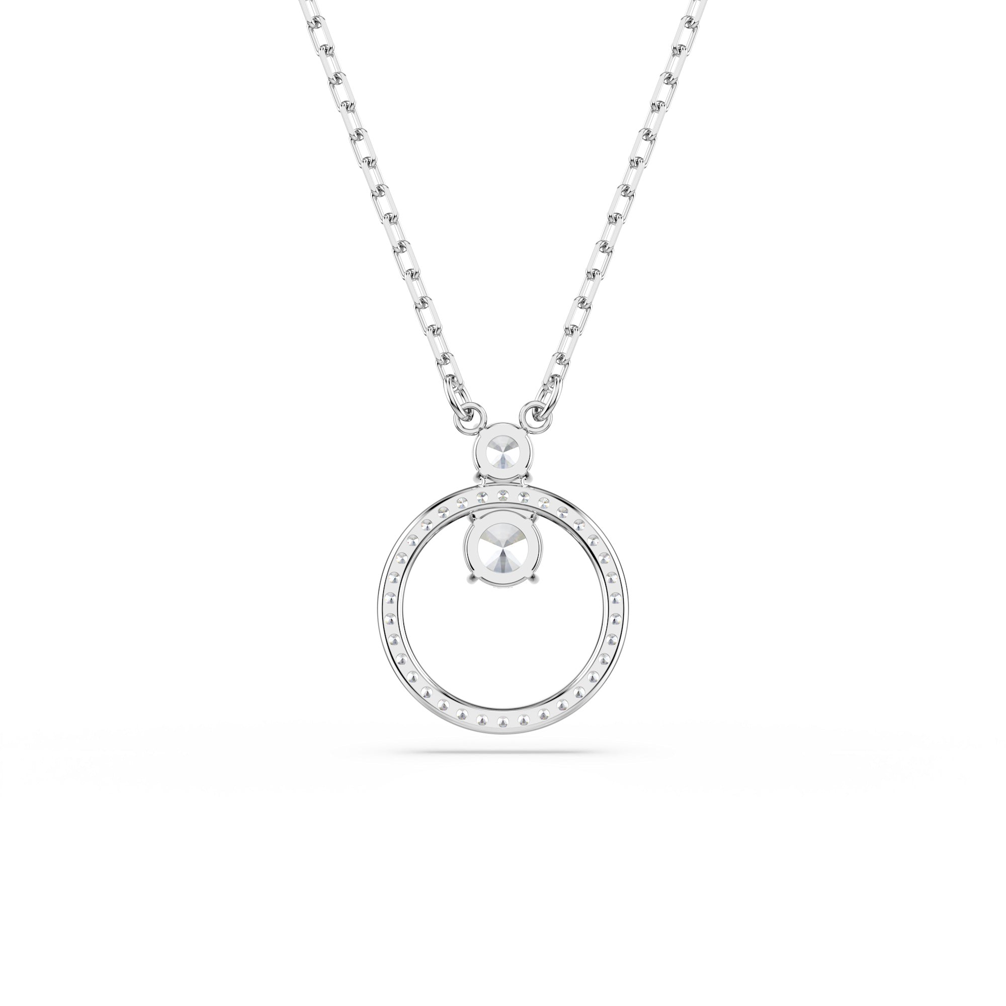 Swarovski Constella Pendant - Rhodium Plated - White Crystals