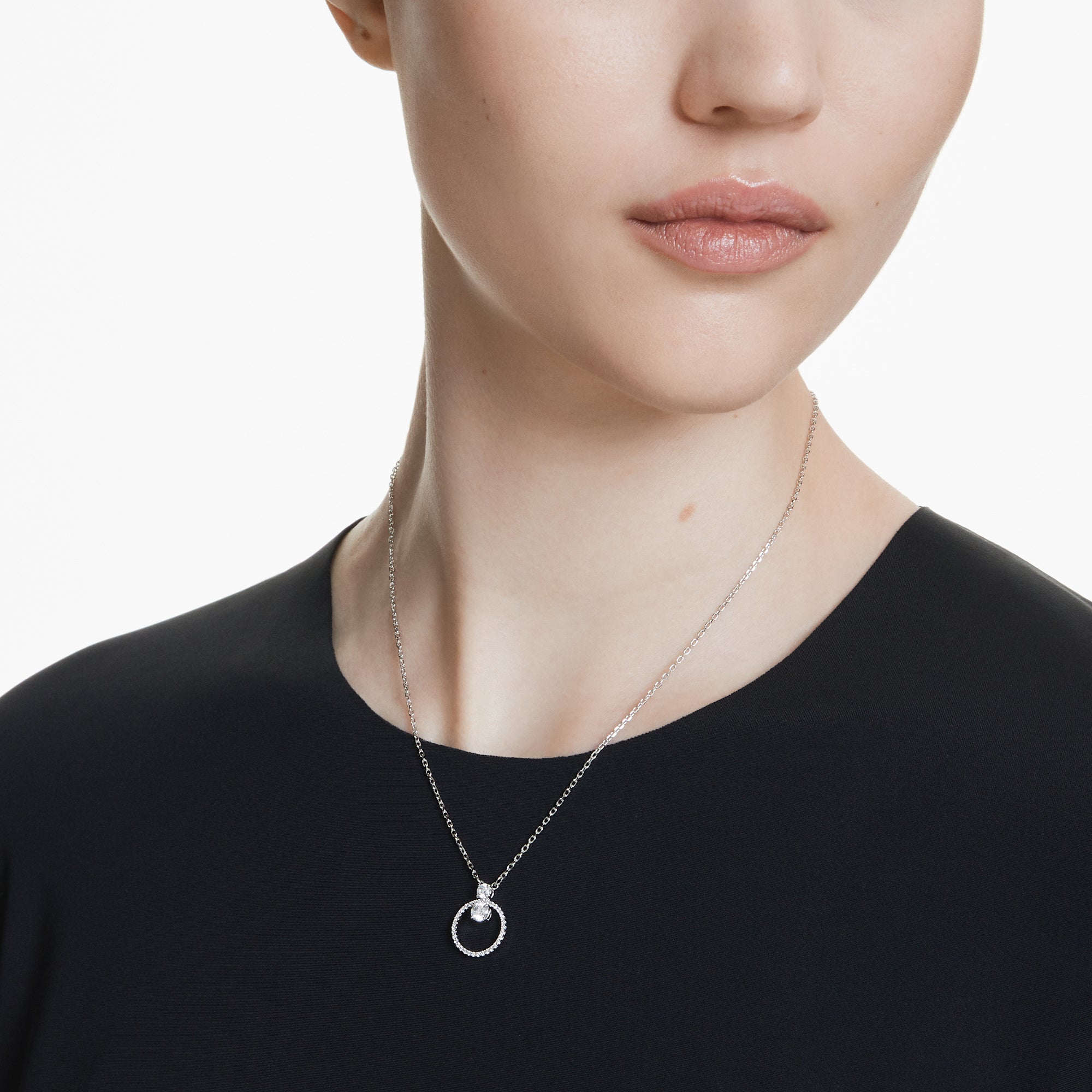 Swarovski Constella Pendant - Rhodium Plated - White Crystals