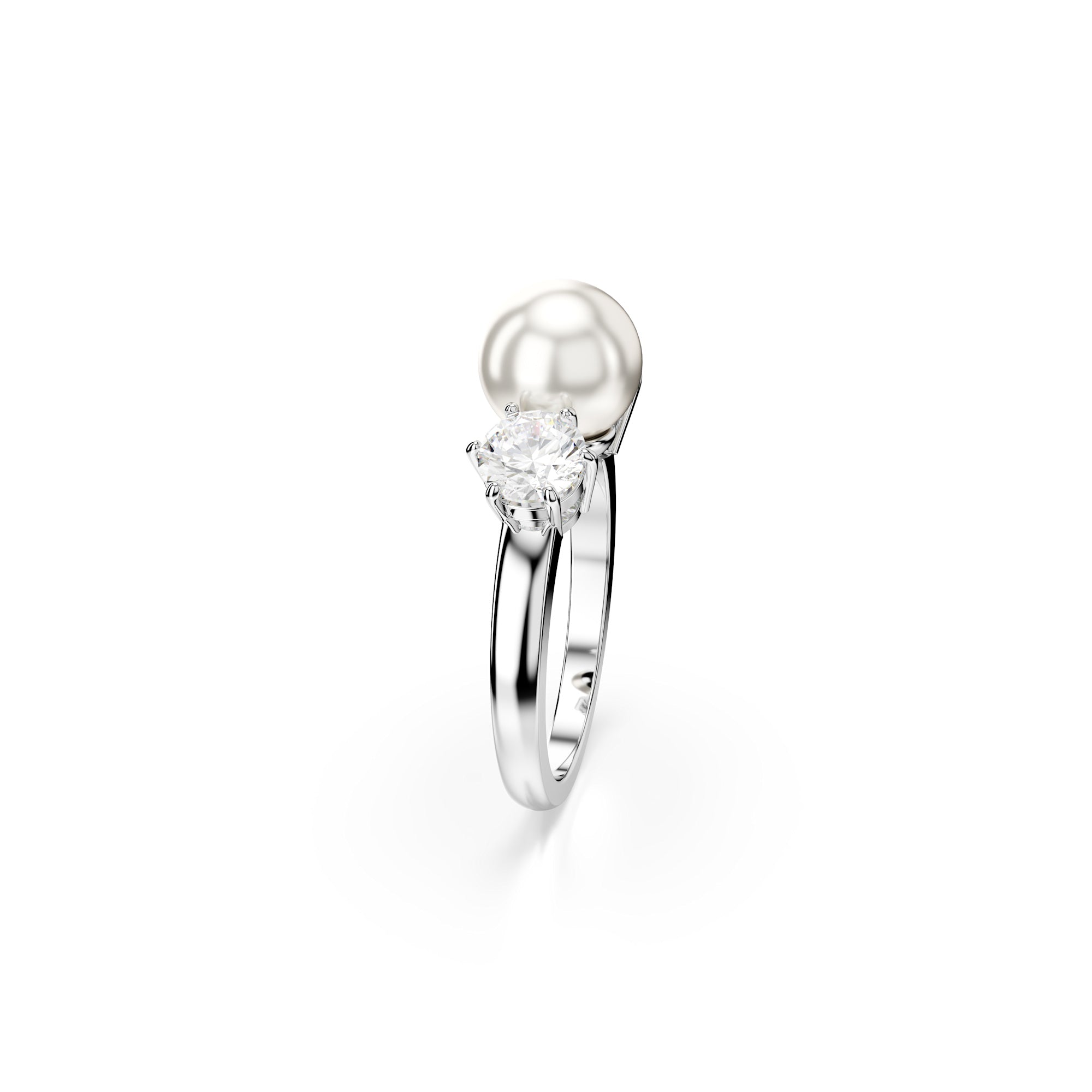 Swarovski Matrix Ring Prl,CRY/RHS - 55