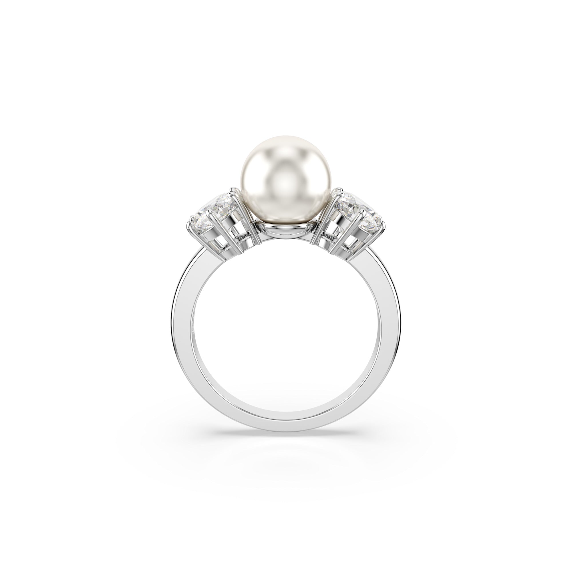 Swarovski Matrix Ring Prl,CRY/RHS - 55